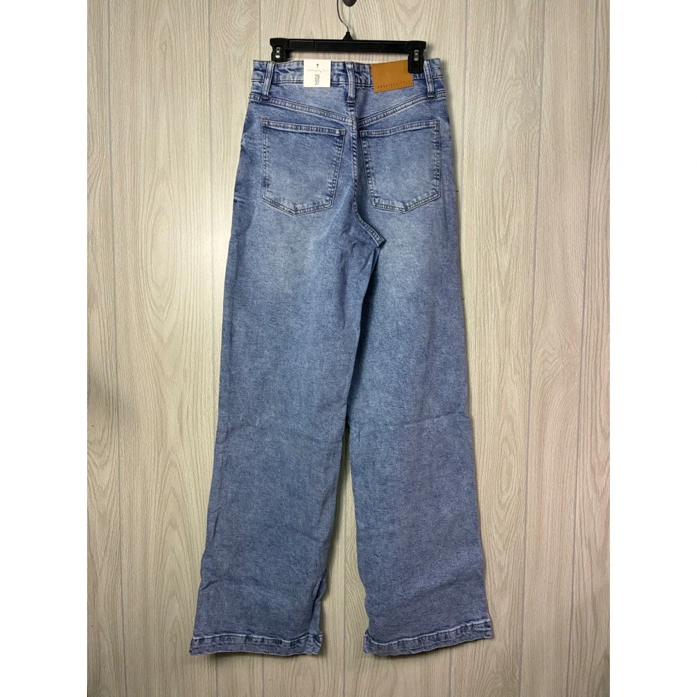 American Tall Luna High Rise Wide Leg Jeans Heritage Faded 29/37 - Picture 3 of 13
